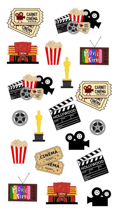 Planche de stickers "Cinéma"